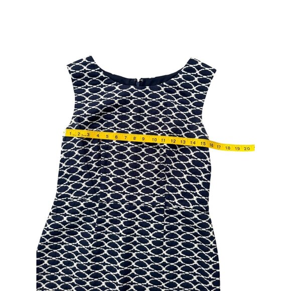 The Limited Navy & White Sleeveless Sheath Dress Size 10 Geometric Print - Picture 6 of 6